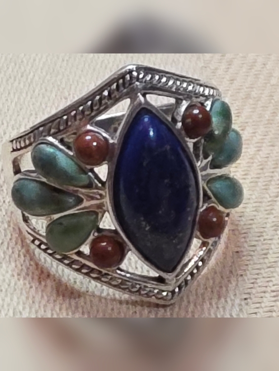 NED KLAH NAVAJO DESIGNER Jewelry - NAVAJO DESIGNER NED KLAH STERLING SILVER TURQUOISE NATIVE AMERICAN RING SZ 9
